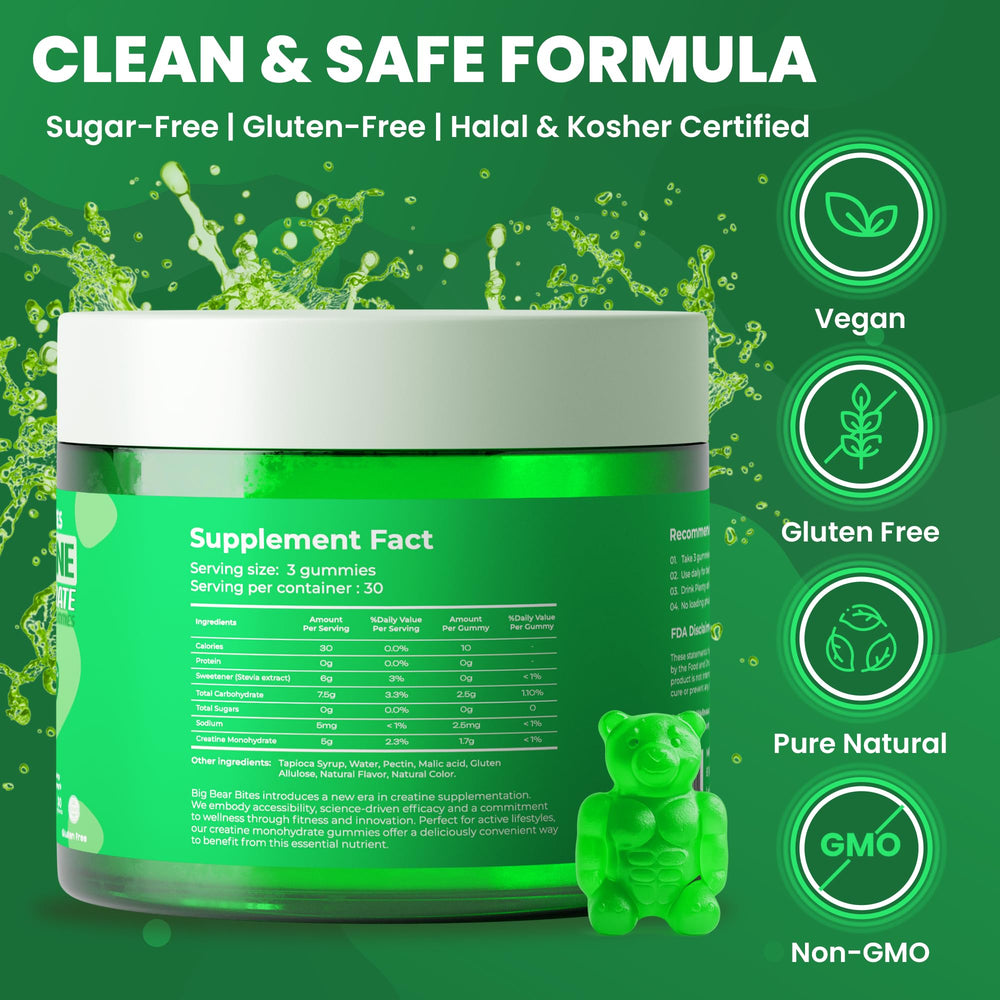 Big Bear Bites nutrition label and ingredients for transparent dosing