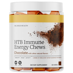 BIG BOLD HEALTH HTB Immune Energy Chews package showcasing natural energy and immune support.