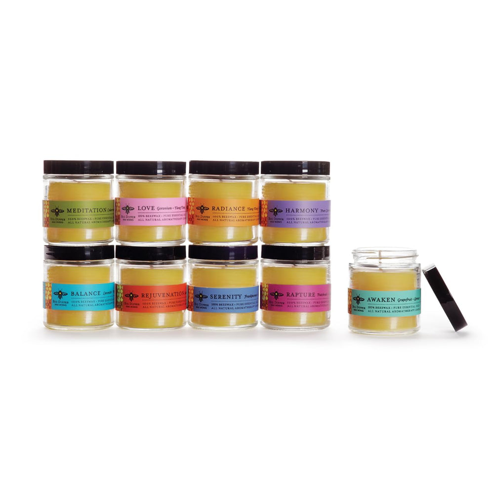 Big Dipper Wax Works apothecary glass jar with long burn time