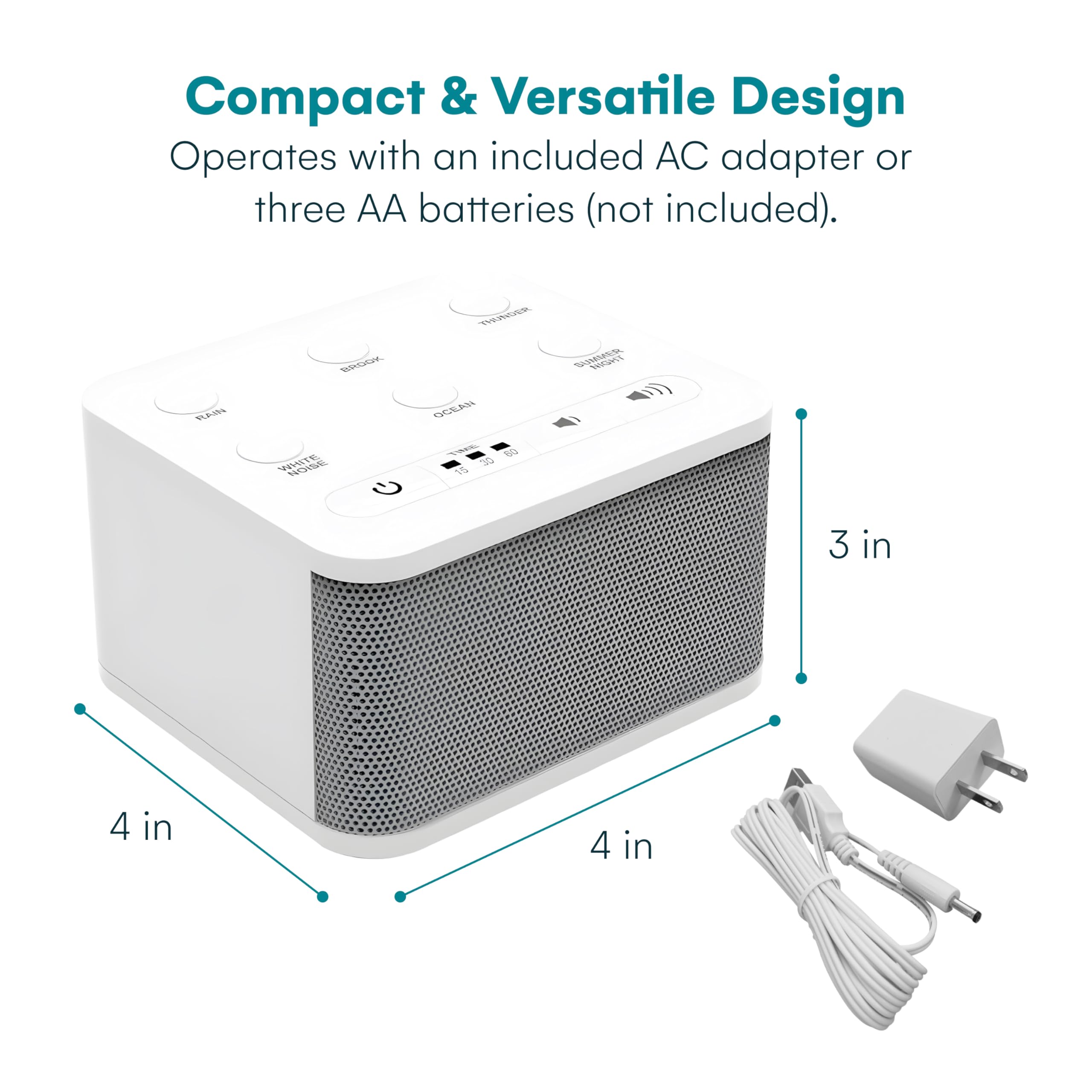 Big Red Rooster Sleep Sound Machine operates on batteries for versatile use