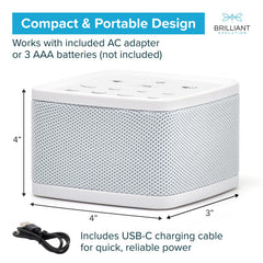 Big Red Rooster white noise machine featuring ocean sound for bedtime routines.