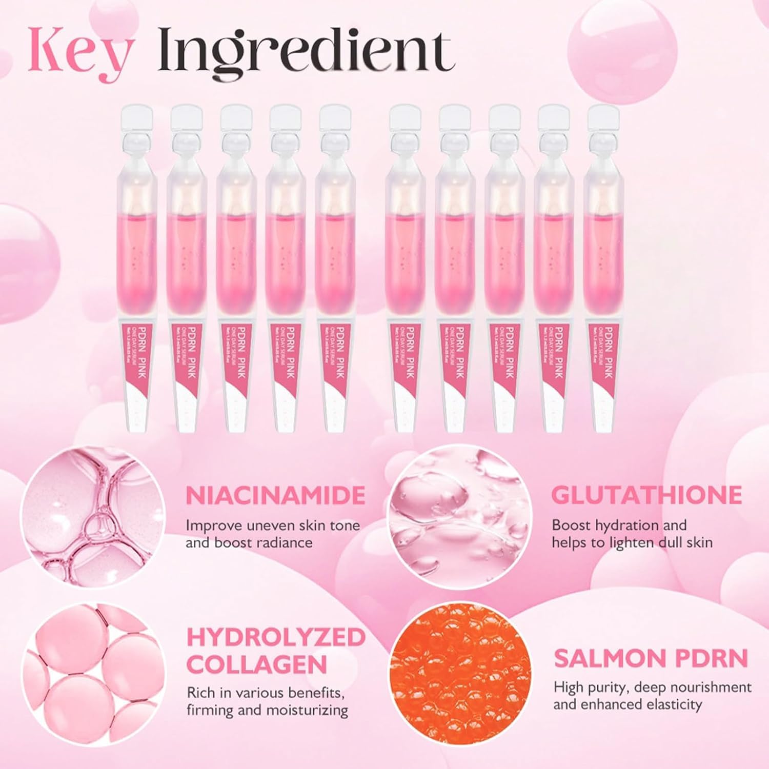BigBio Salmon DNA Serum pink drop vial for convenient daily use.