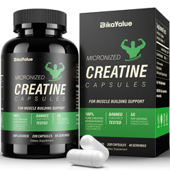 BIKAYALUE Creatine Monohydrate bottle with 40 servings
