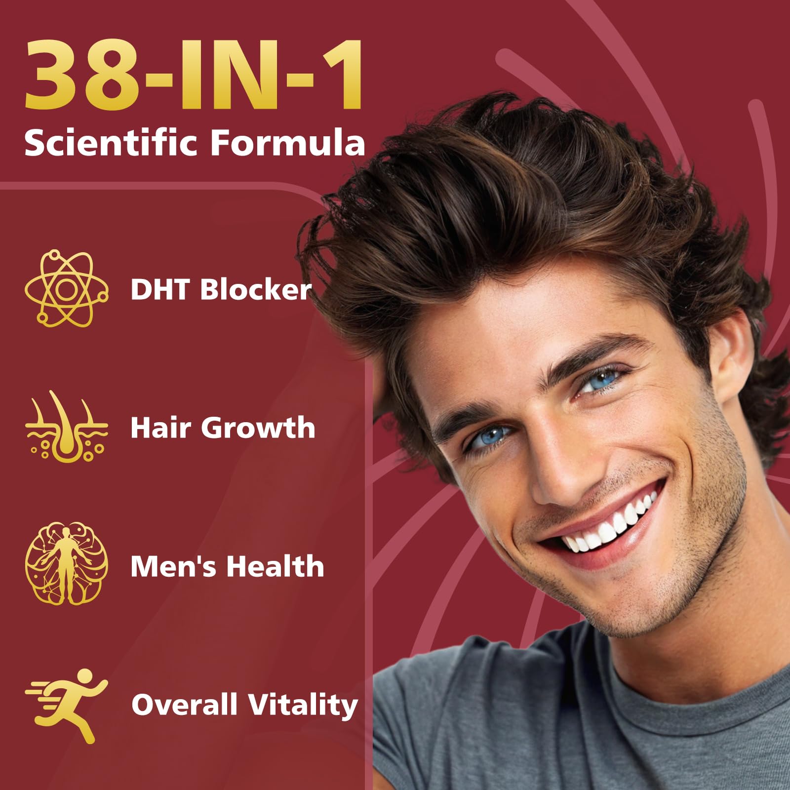 Proprietary hair health herbal blend capsules.