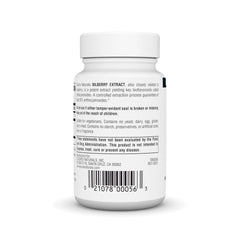Bilberry extract tablets close-up