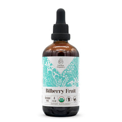 Bottle of Bilberry Fruit USDA Organic Alcohol-Free Extract, 4 oz