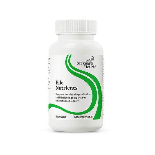 Seeking Health Bile Nutrients bottle label showing 120 capsules