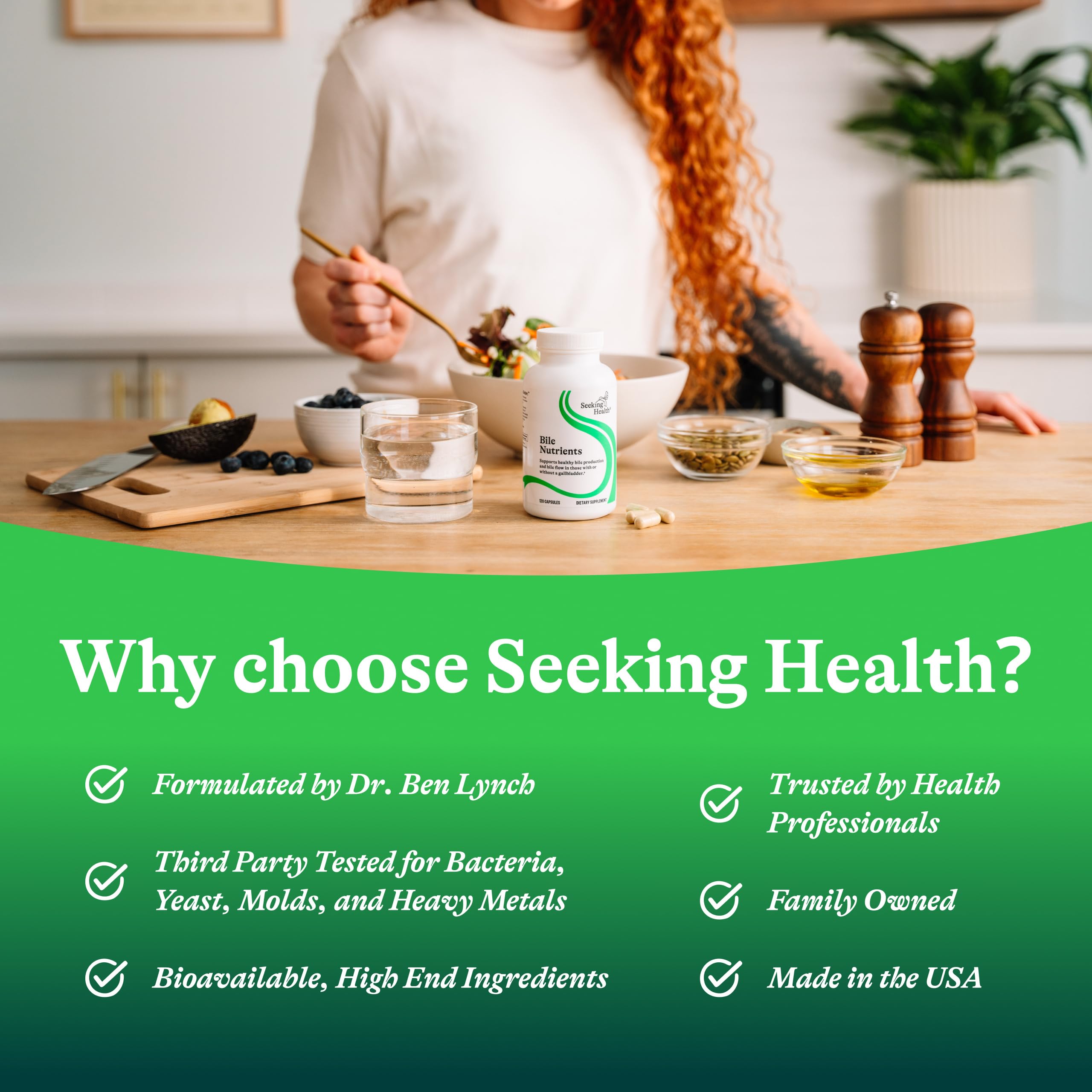 Quality testing and sourcing seal for Seeking Health ingredients