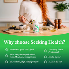 Quality testing and sourcing seal for Seeking Health ingredients
