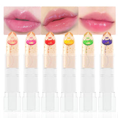 BINGBRUSH crystal flower lipstick set color changing shade for hydrated lips.