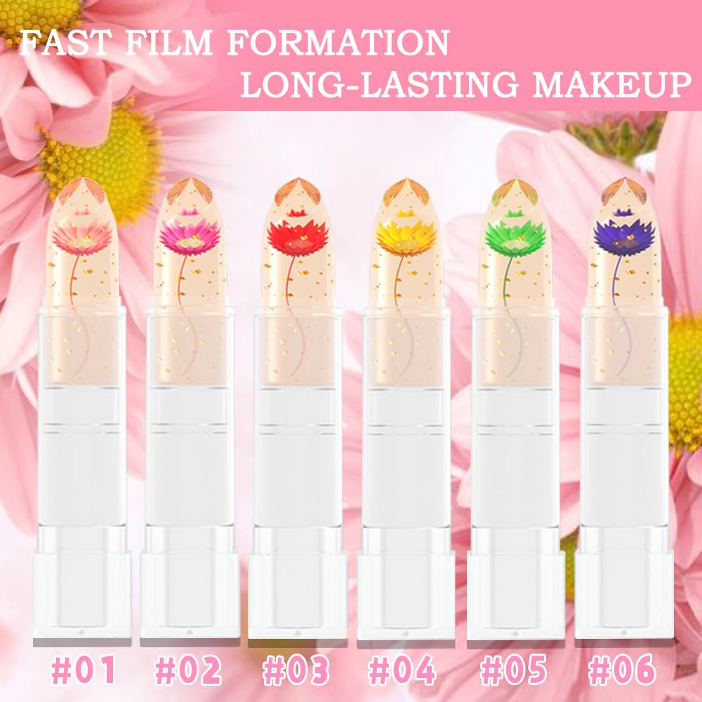 BINGBRUSH 02 crystal flower lipstick with hydrating oils keeps lips soft.