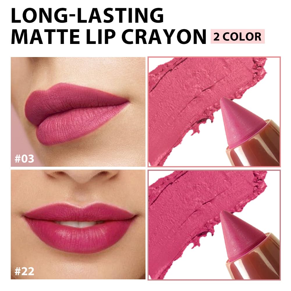BINGBRUSH lip crayon application close-up for smooth, even color.