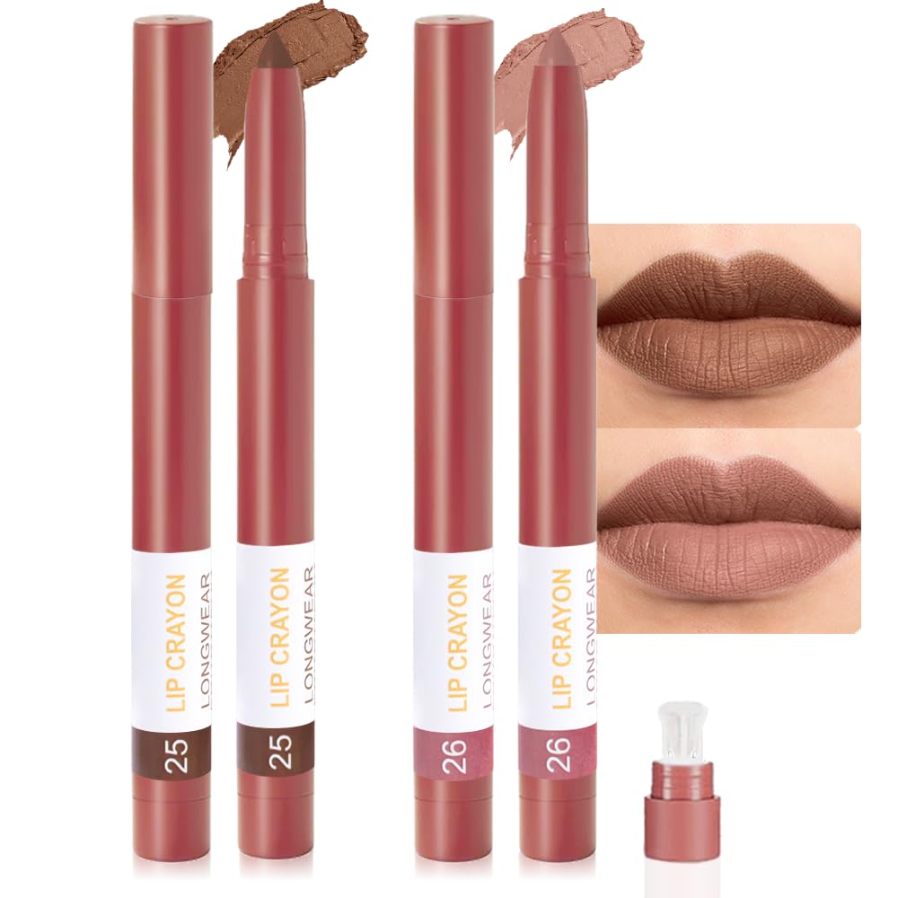 BINGBRUSH Matte Lip Crayon Set with 12 shades for versatile day-to-night looks.