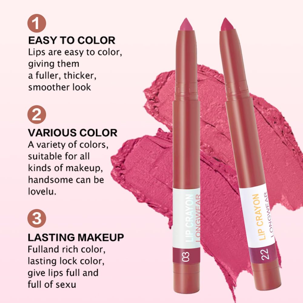 Lips wearing velvet finish from BINGBRUSH lip crayons.