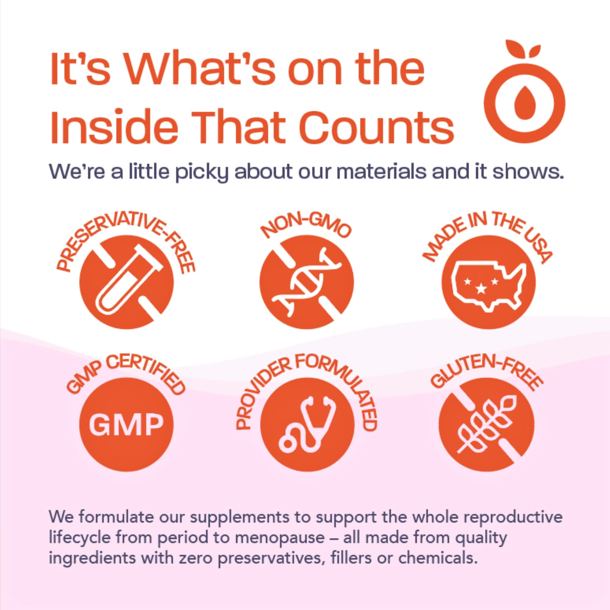 All-in-one fertility care supplements arranged