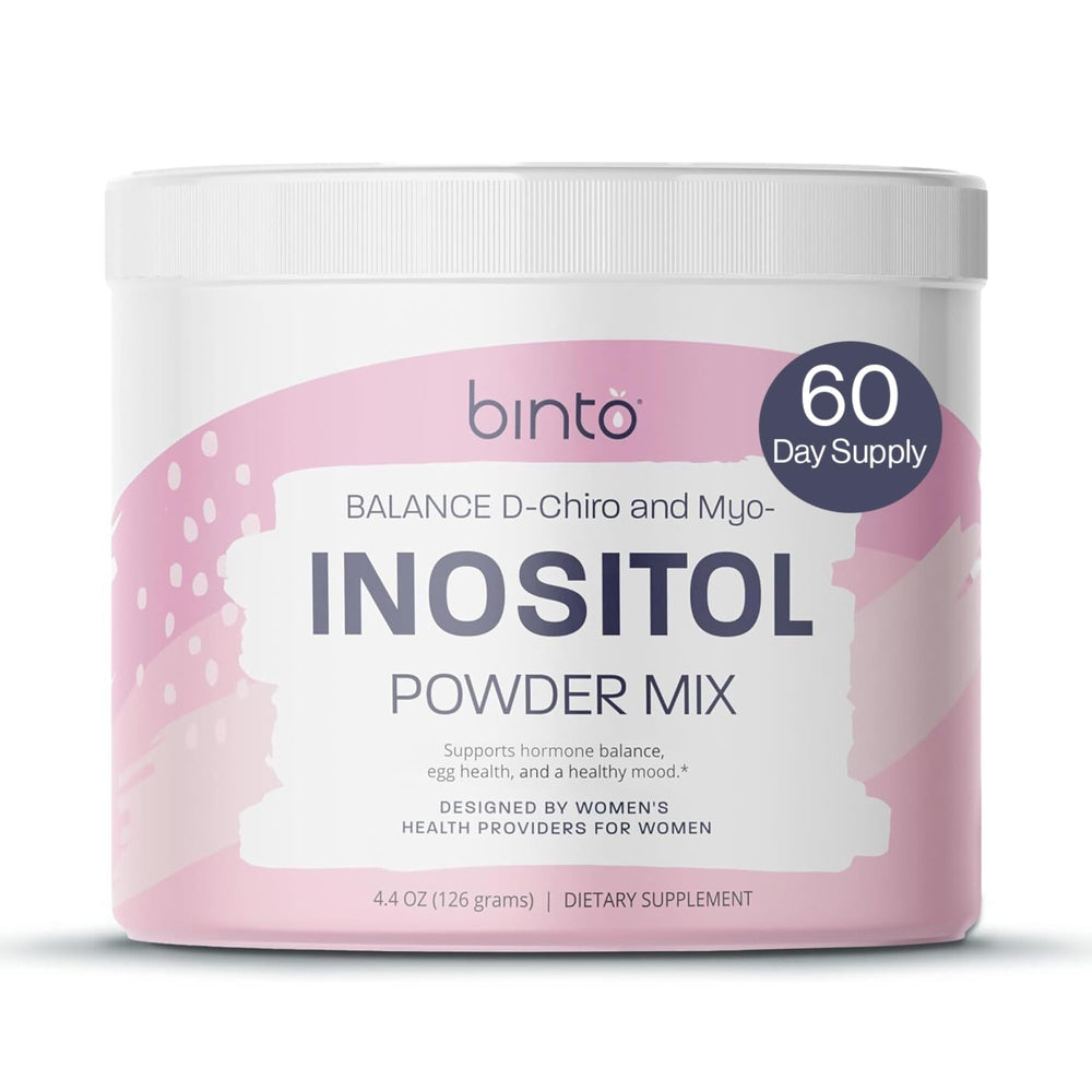 Front view of Binto Inositol Powder Mix packaging