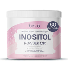 Front view of Binto Inositol Powder Mix packaging