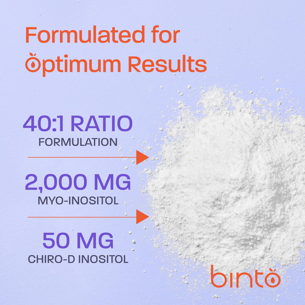 Binto Inositol Powder Mix 60-day supply package with label