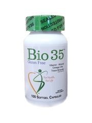 Bio-35 100ct Gluten-Free soft gel capsules with minerals and omega oils