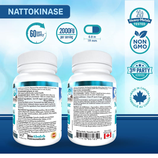 Close-up of nattokinase capsules