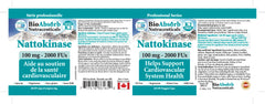 Free-from labels indicating K2-free, GMO-free, gluten-free, dairy-free, nut-free, vegetarian