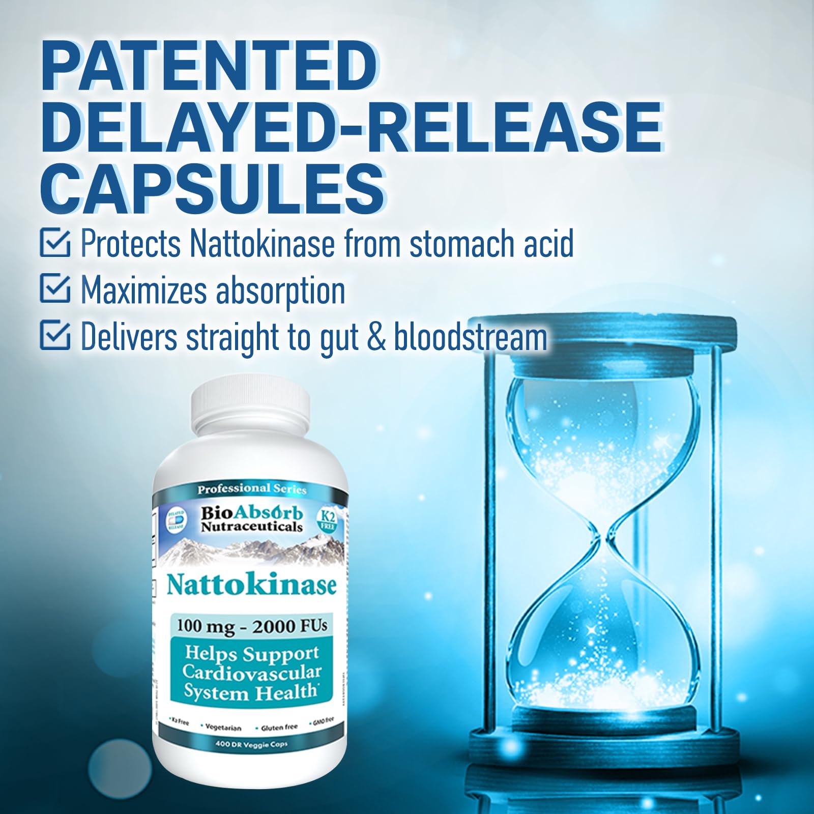 Vitamin K2-free nattokinase formula