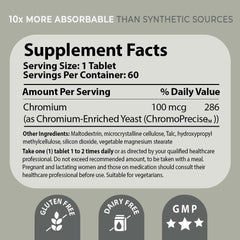 Front of Bio-Chromium bottle showing 60 capsules