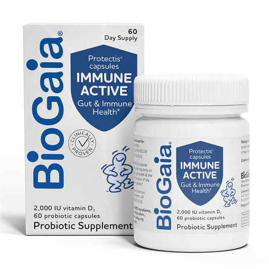 BioGaia Immune Active probiotic + vitamin D bottle