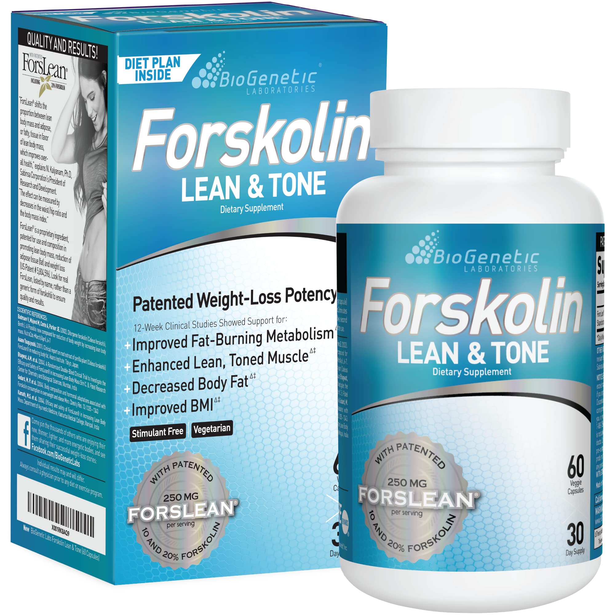 BioGenetic Laboratories Forskolin Lean & Tone bottle label