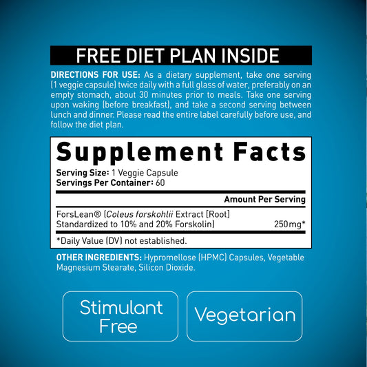 Front view of BioGenetic Forskolin Lean & Tone bottle