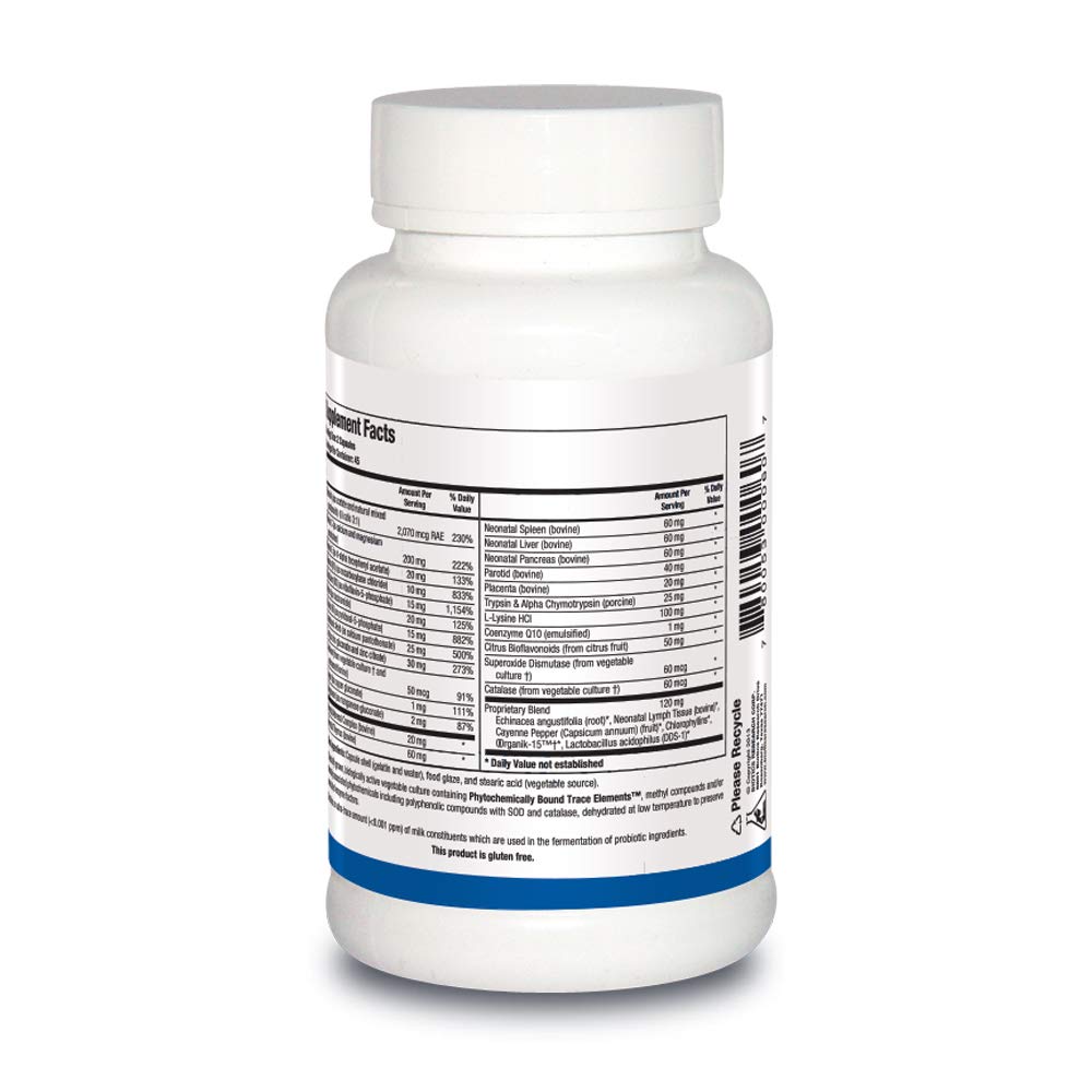 Capsules with herbal and probiotic imagery