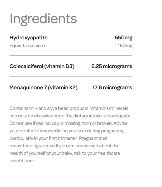 Dosage guidance by age for Bio Island Milk Calcium Bone Care
