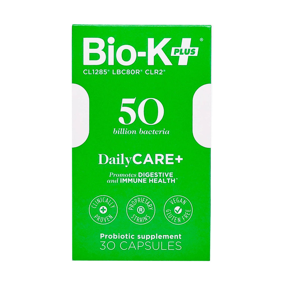 Probiotic capsules displayed for Bio-K Plus Dailycare