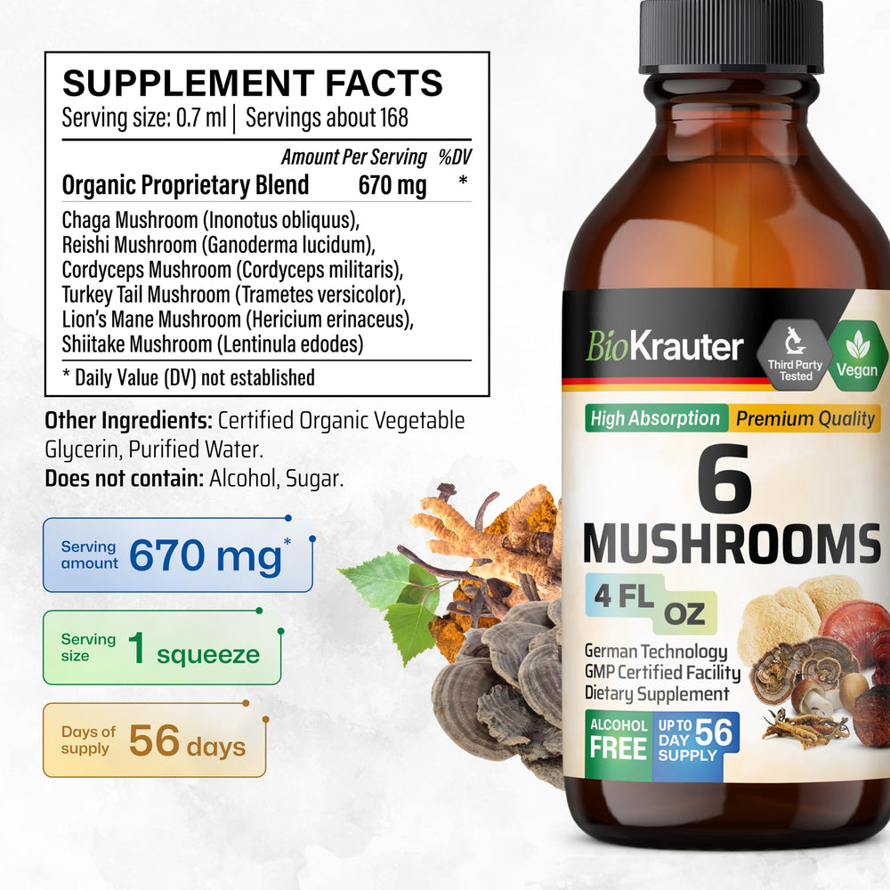 Vegan, non-GMO label on BIO KRAUTER bottle