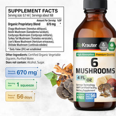Vegan, non-GMO label on BIO KRAUTER bottle
