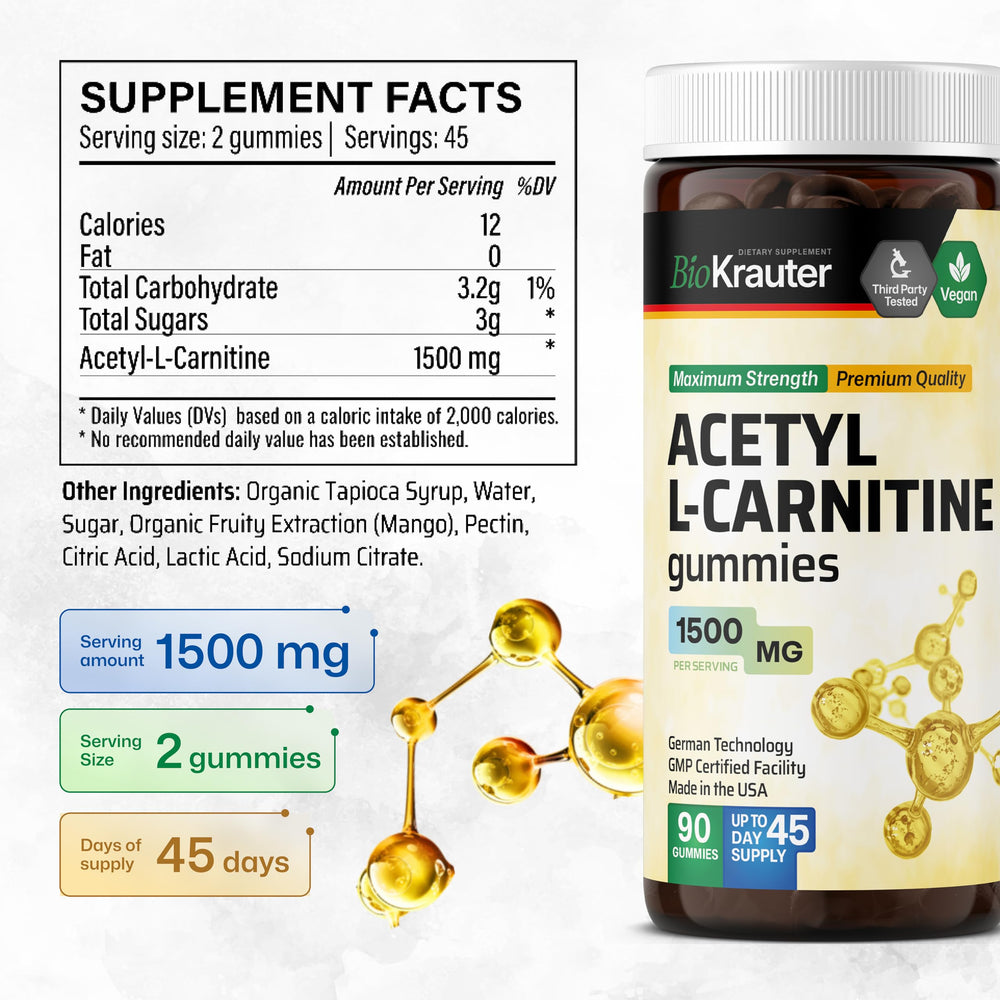 Pectin-based, non-GMO ingredient label on BIO KRAUTER gummies