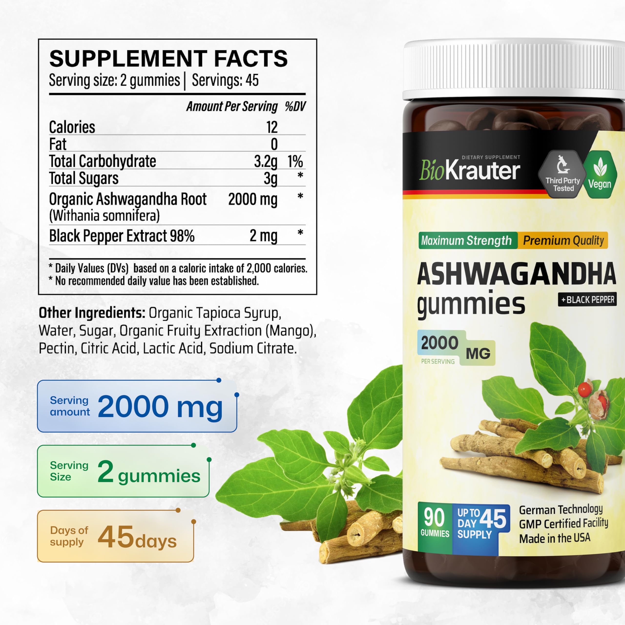 Vegan and Non-GMO icons displayed on packaging