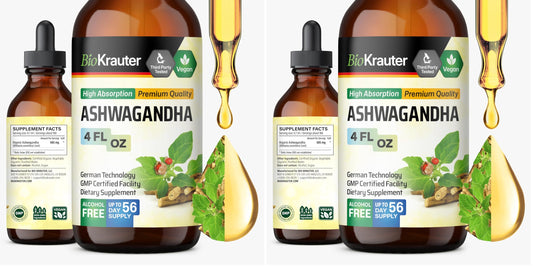 BioKrauter Ashwagandha Liquid Drops bottle front view (pack of 2)