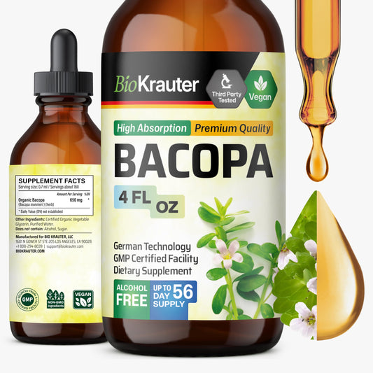 BIO KRAUTER Bacopa Monnieri liquid bottle 4 oz