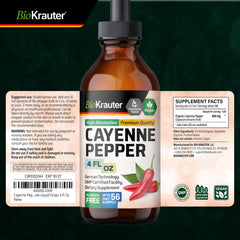Packaging and bottle of BIO KRAUTER Cayenne Pepper Drops