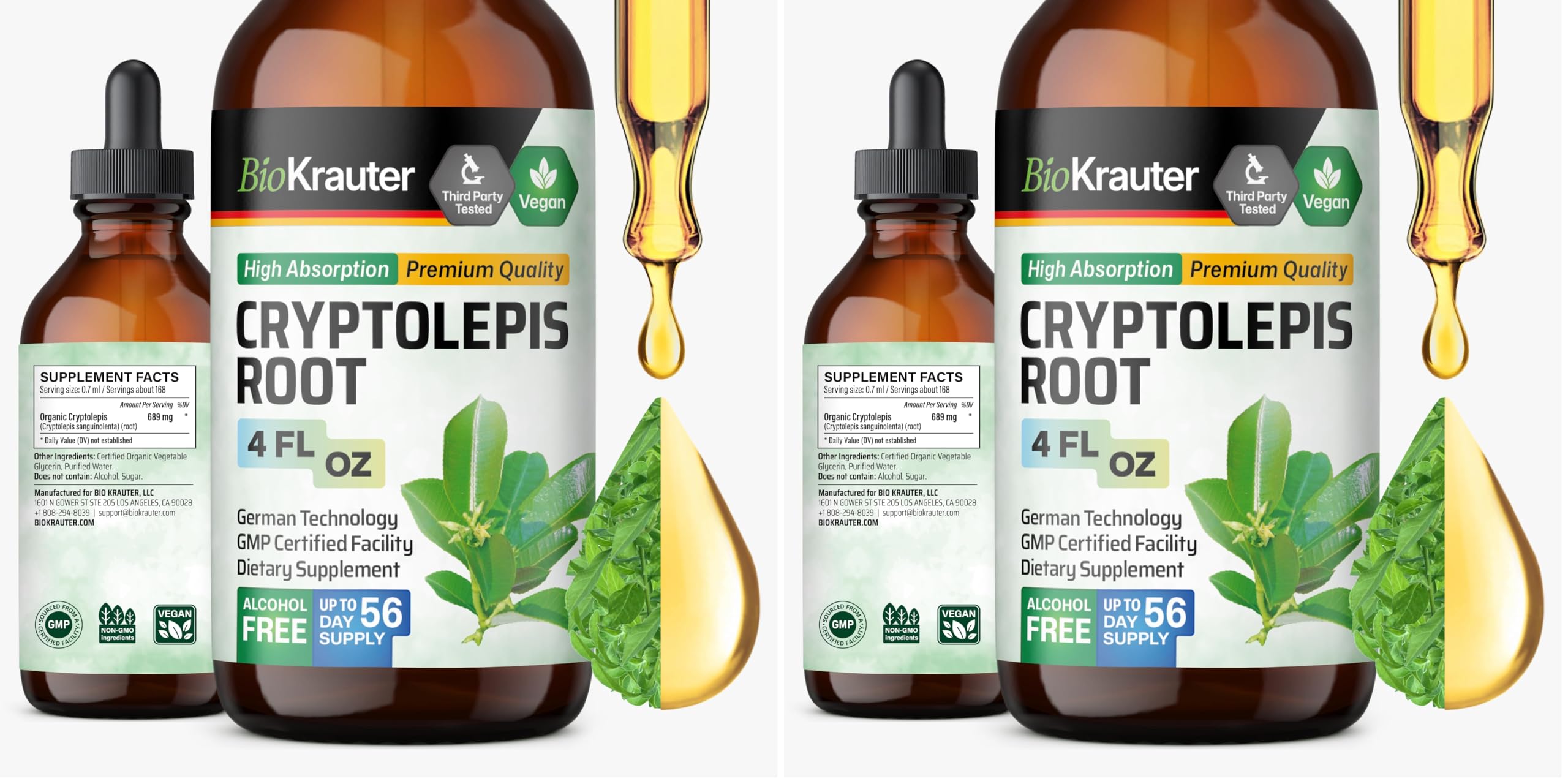 BIO KRAUTER Cryptolepis Sanguinolenta tincture bottle label