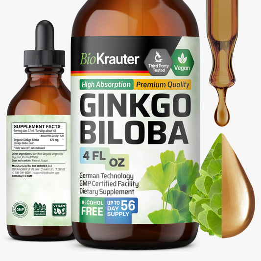 BIO KRAUTER Ginkgo Biloba Extract bottle and packaging