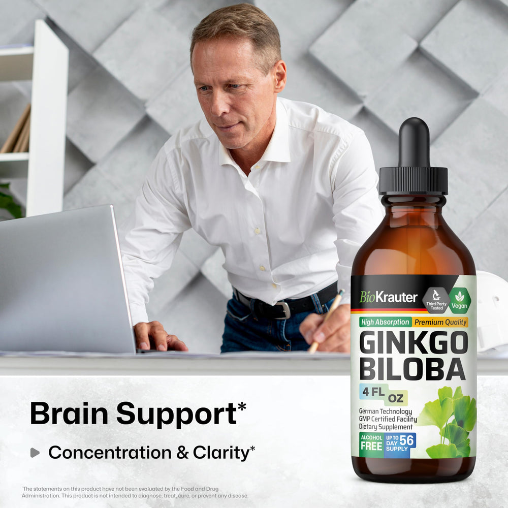 Vegan, non-alcohol Ginkgo biloba dropper formula