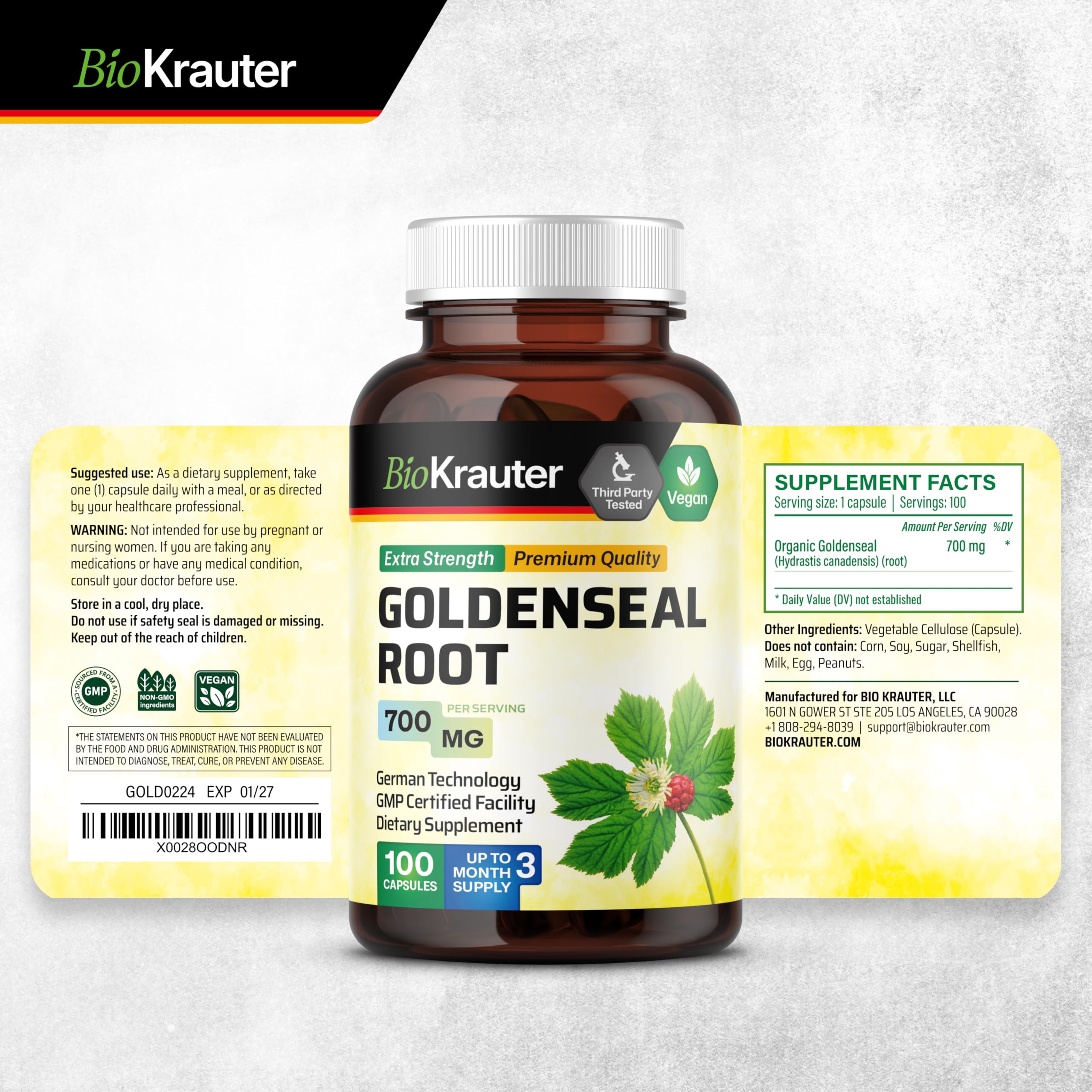 Healthy lifestyle concept with BIO KRAUTER supplements