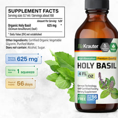 Vegan and alcohol-free badge on BIO KRAUTER packaging