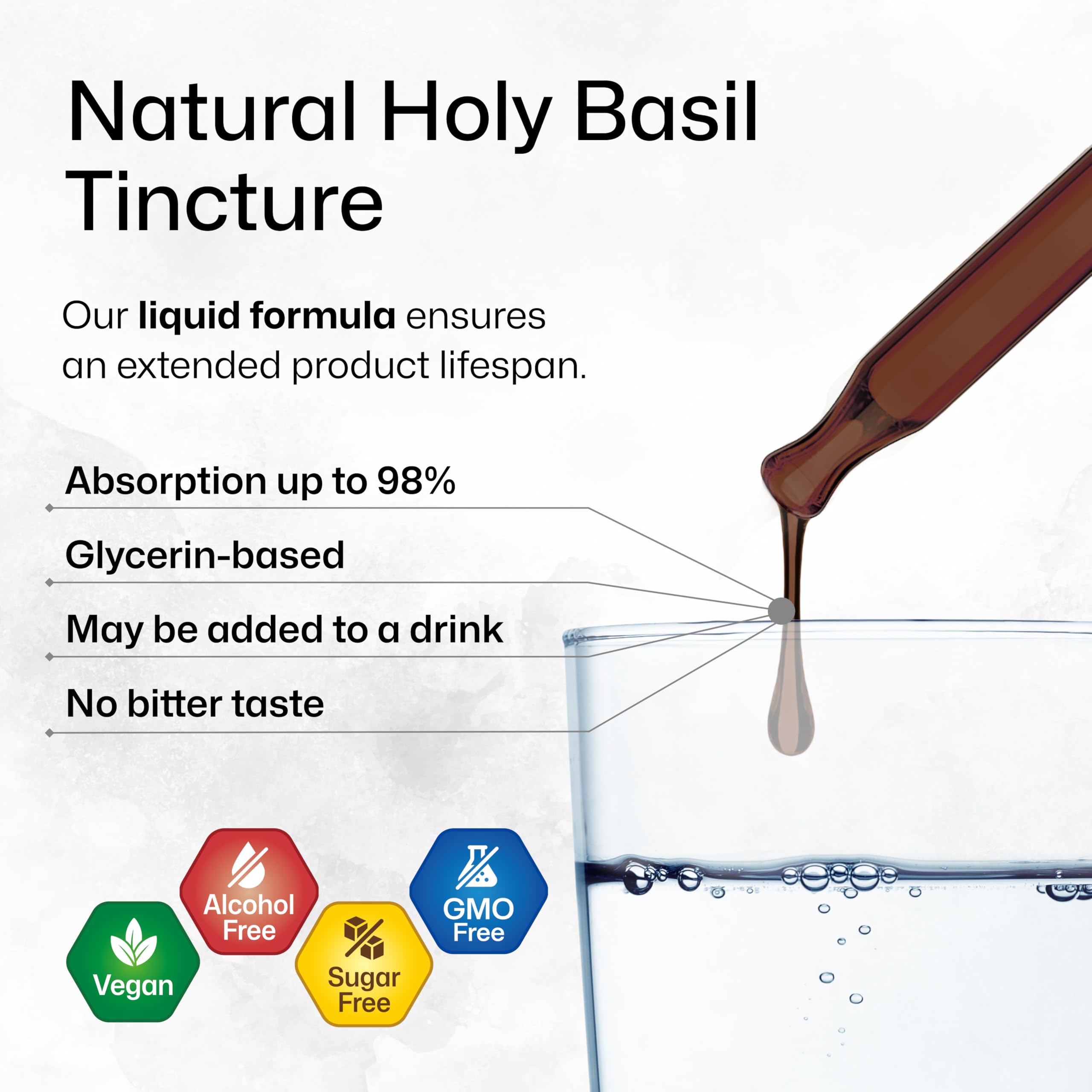 Front view of BIO KRAUTER Tulsi tincture bottle labeled 4 Fl Oz
