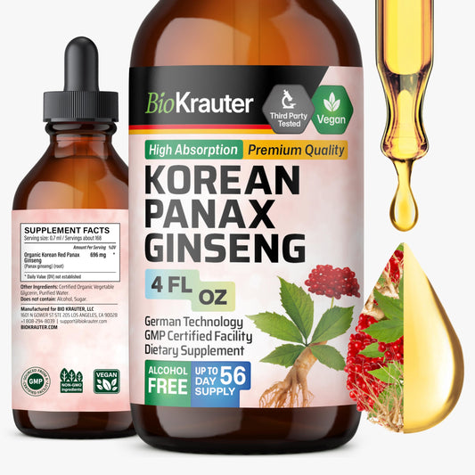 BIO KRAUTER Korean Red Ginseng Extract Liquid bottle - front view