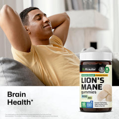 Back of BIO KRAUTER Lions Mane Gummies pack 2