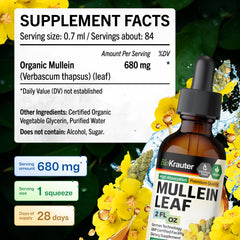 Ingredients: water, glycerin, mullein leaf