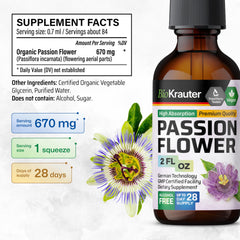 Close-up of glycerin-based passionflower tincture